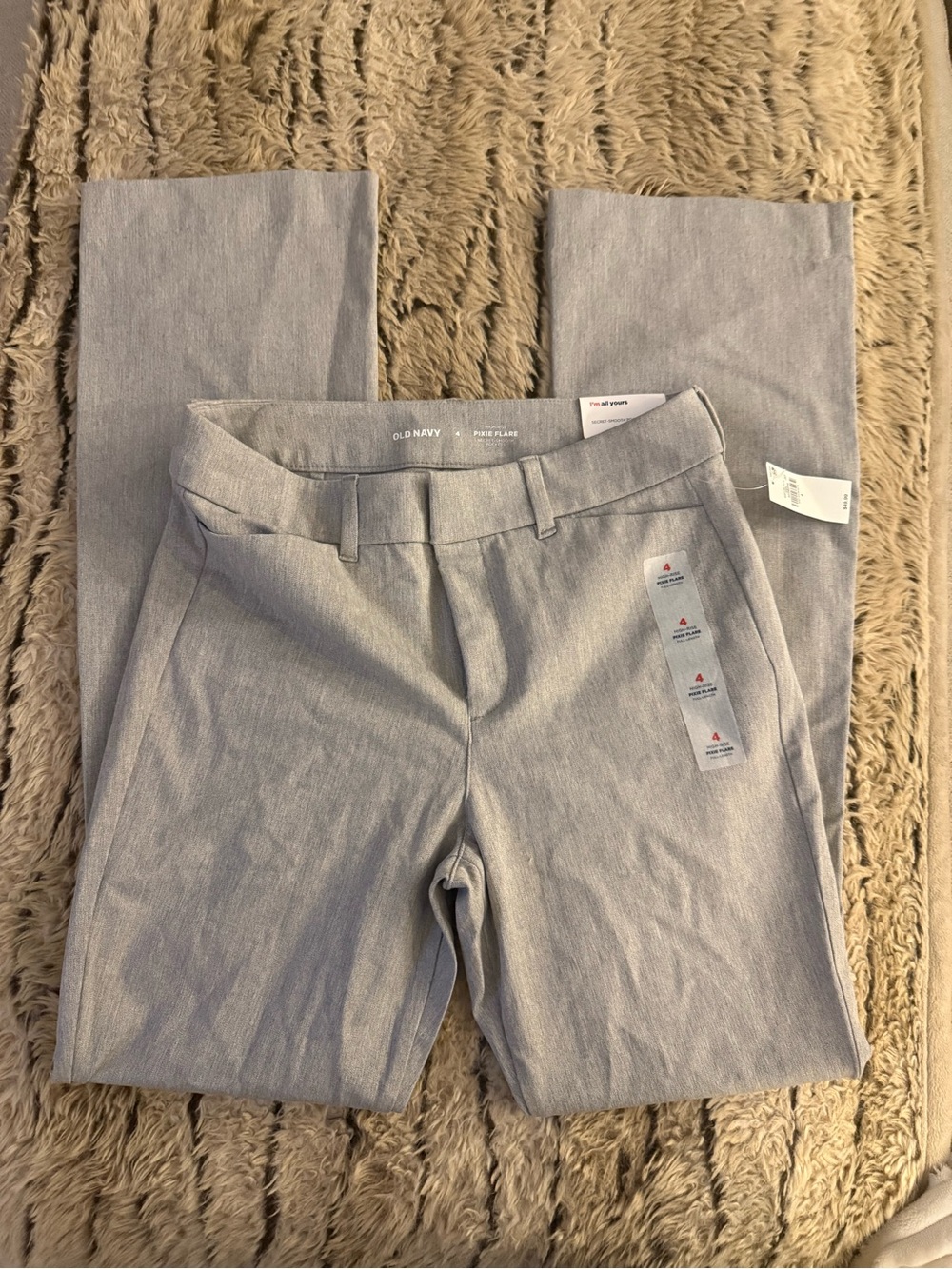Old Navy Women's Light Gray Fit and  Flare Dress Pants size 4